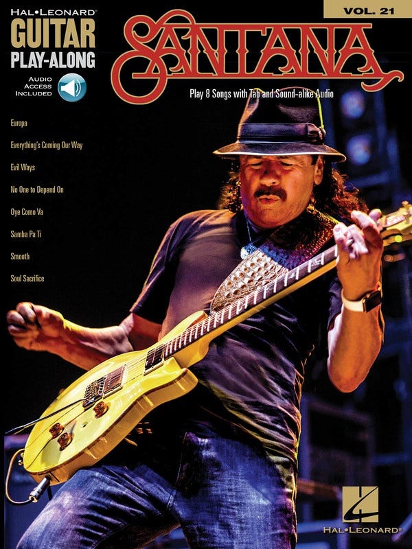 Santana Guitar Playalong V21 Bk/Ola