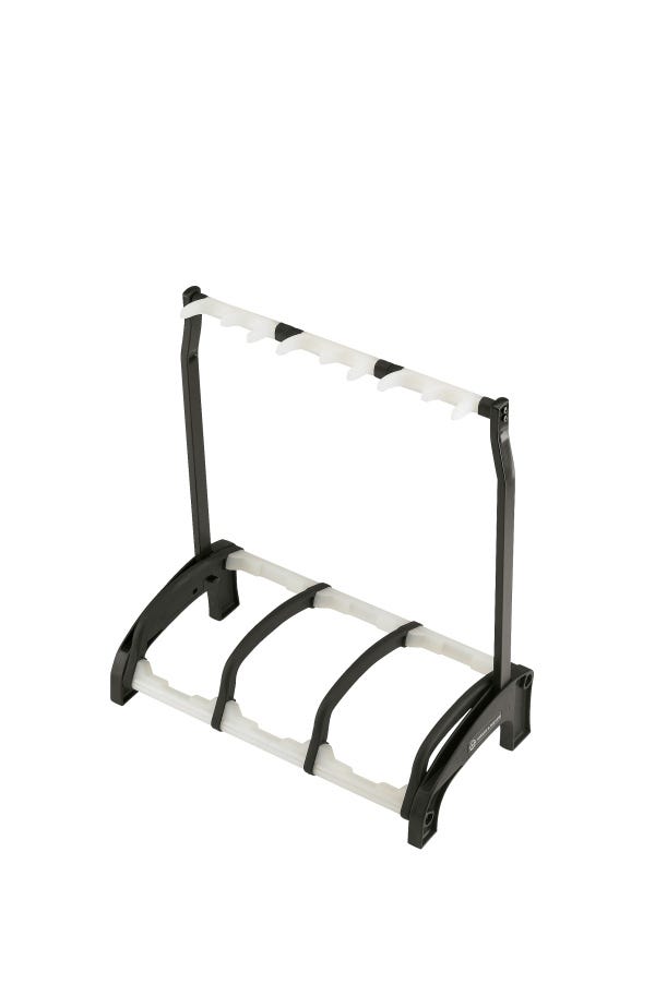 K&M 17513 Three Guitar Rack Stand - Translucent (Guardian 3)