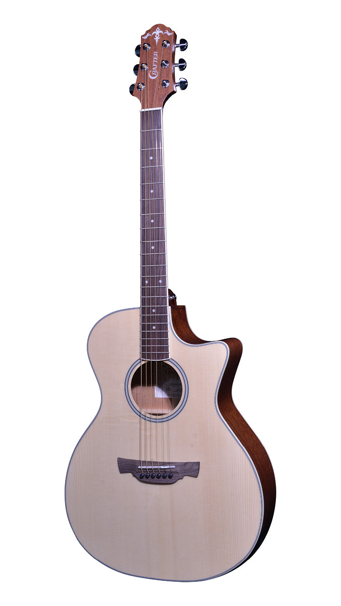 Crafter TE 6N Acoustic Electric Guitar - Solid Engelmann Spruce / Mahogany