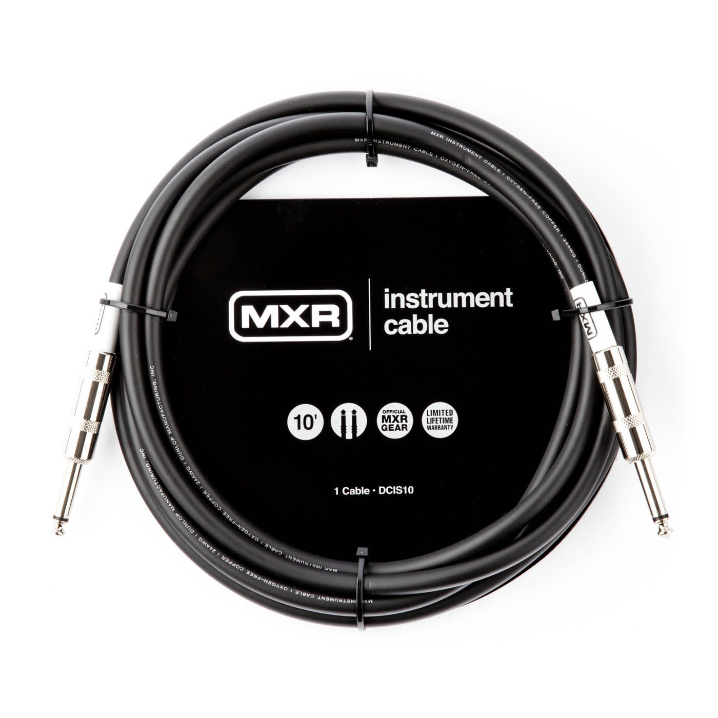 MXR Standard 1/4" Jack-Jack Instrument Cable - 10ft