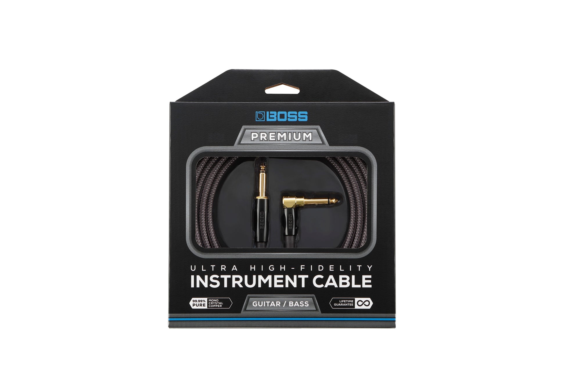 Boss BIC-P10A Premium Instrument Cable - 10ft (Straight - Angled)
