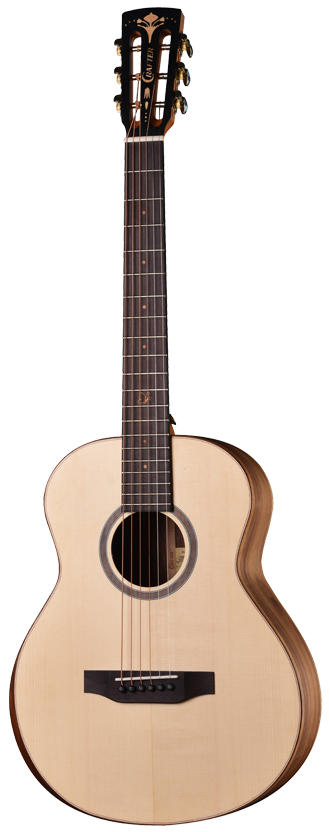 Crafter MINO/WALNUT Mini Acoustic Electric Guitar w/Gigbag - Spruce / Walnut