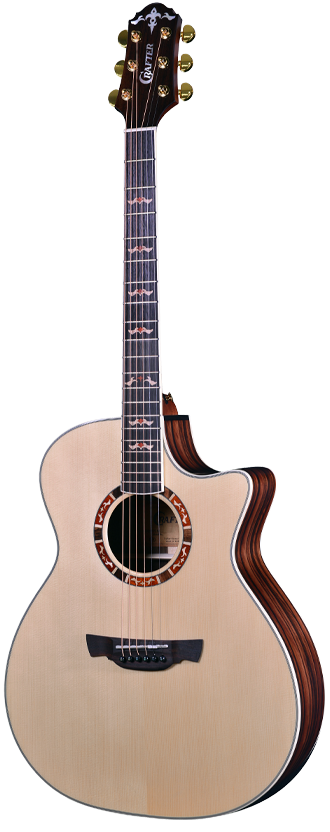 CRAFTER STG G-22CE GA BODY, SOLID ENGELMANN SPRUCE TOP, MACASSAR EBONY B/S, GLOSS, LR BAGGS LR-T NX EQ