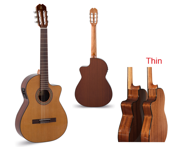 Admira MALAGA-ECTF Thinline Classical Guitar w/Cutaway + Fishman Pickup