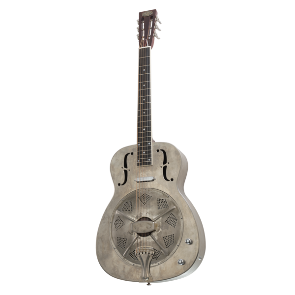 Bourbon Street Single Cone Resonator Guitar w/Pickup + Case - Vintage Finish