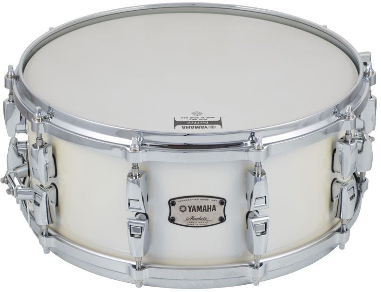 Yamaha Absolute Hybrid Maple 14x6" Snare - Polar White
