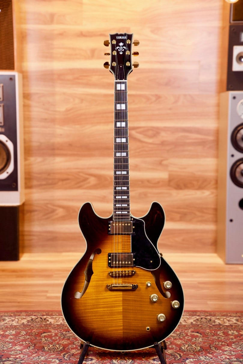 Yamaha SA2200 Handcrafted Semi Hollow Electric Guitar - Brown Sunburst (Made in Japan)