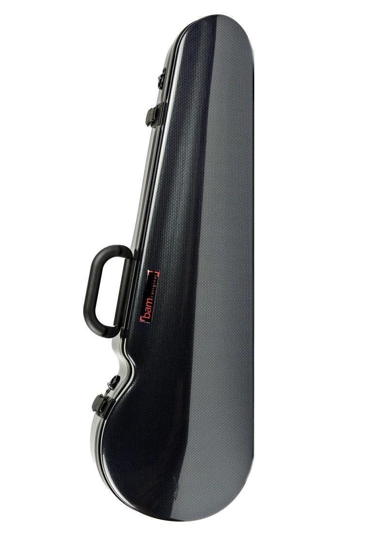 4/4 SIZE BAM CONTOURED ABS VIOLIN CASE BLACK CARBON