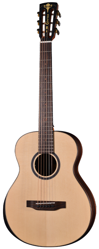 Crafter MINO/MACASSAR Mini Acoustic Electric Guitar w/Gigbag - Spruce / Macassar Ebony