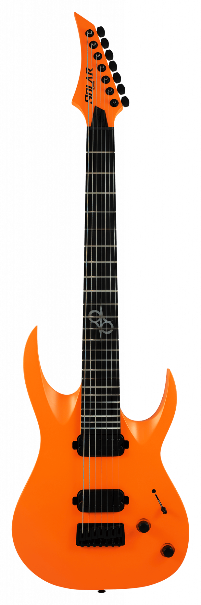 Solar A2.7ON 7-String Electric Guitar - Orange Neon Matte