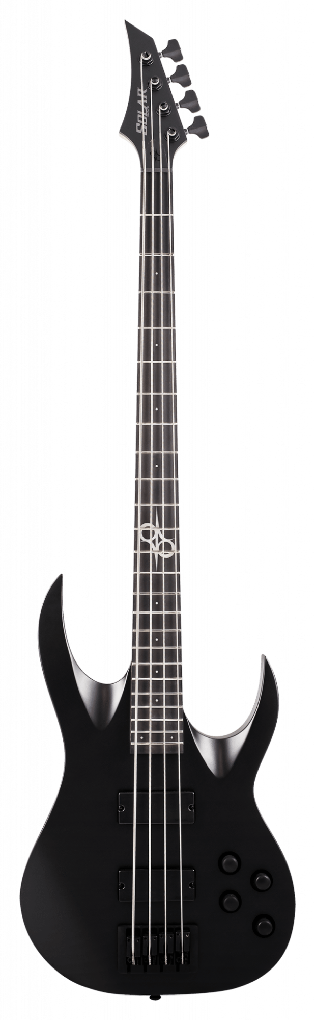 Solar AB2.4C Baritone 4 String Electric Bass - Carbon Black Matte