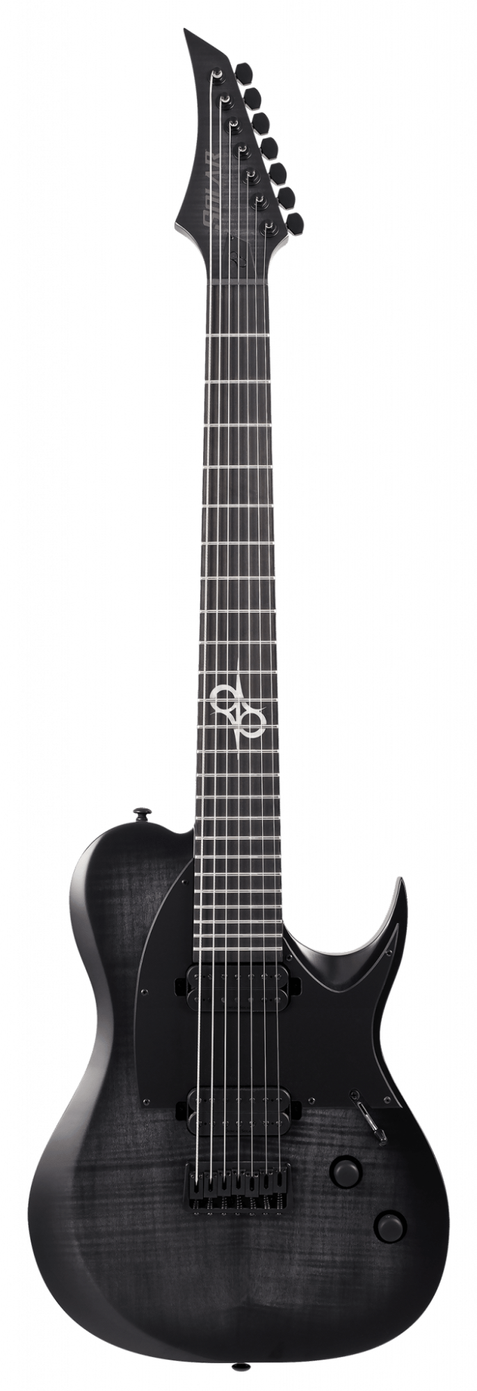 Solar T2.7FBB 7-String Electric Guitar - Flame Black Burst Matte
