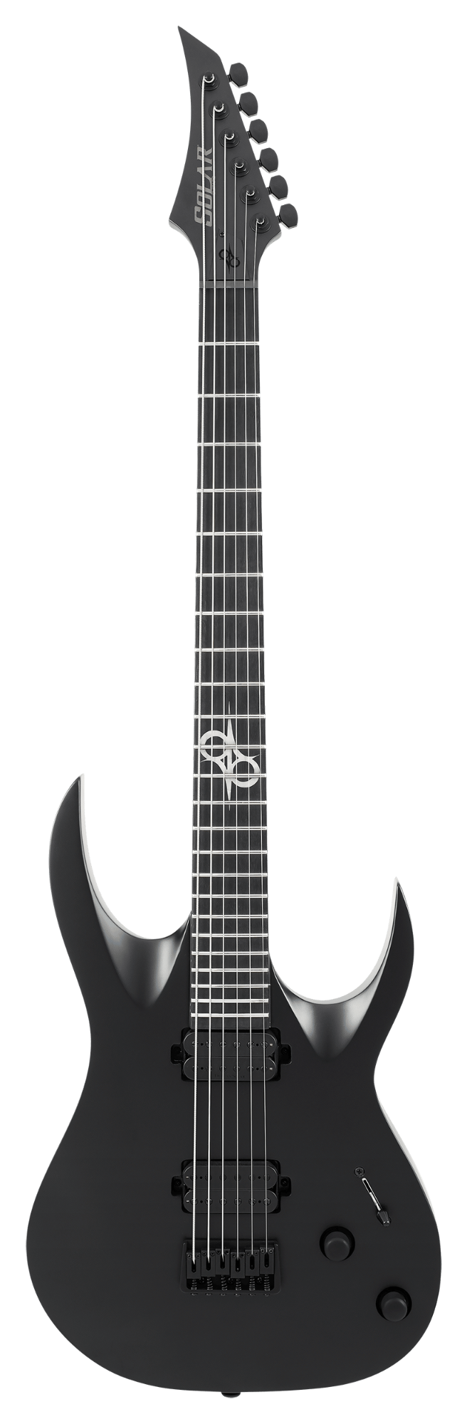 Solar A2.6C-27 Baritone Electric Guitar - Carbon Black Matte
