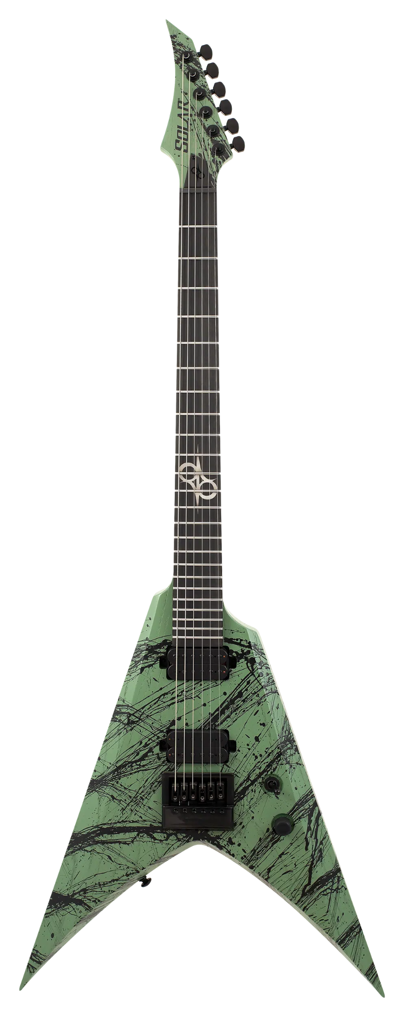 Solar V1.6AOP CANIBALISMO Electric Guitar - Army Green Open Pore