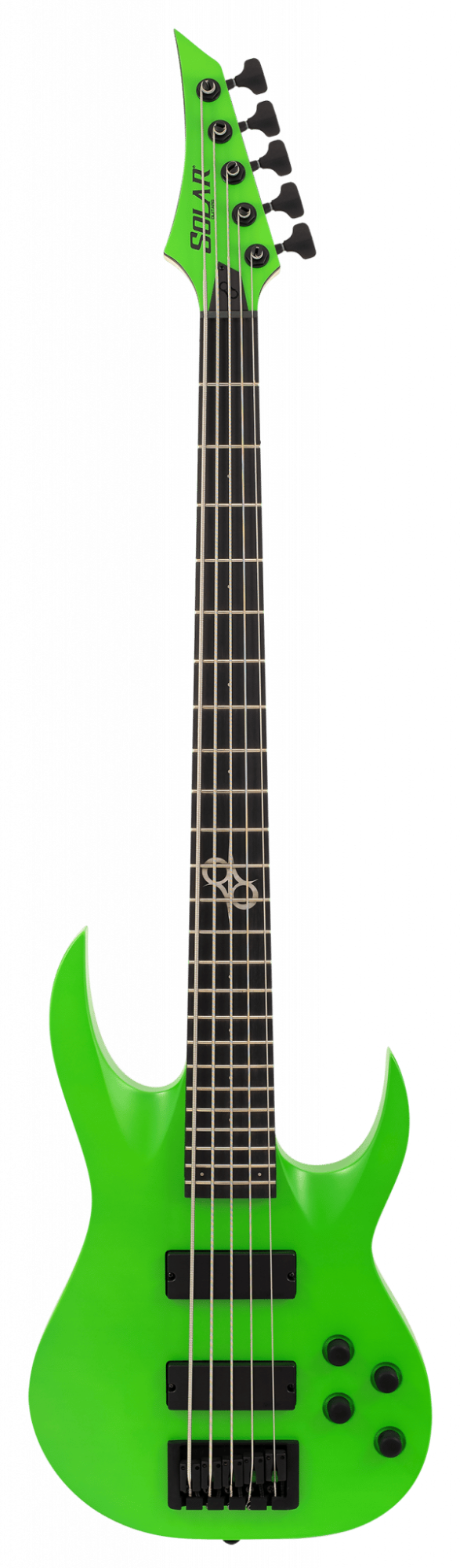 Solar AB2.5GN 5-String Electric Bass Guitar - Green Neon Matte