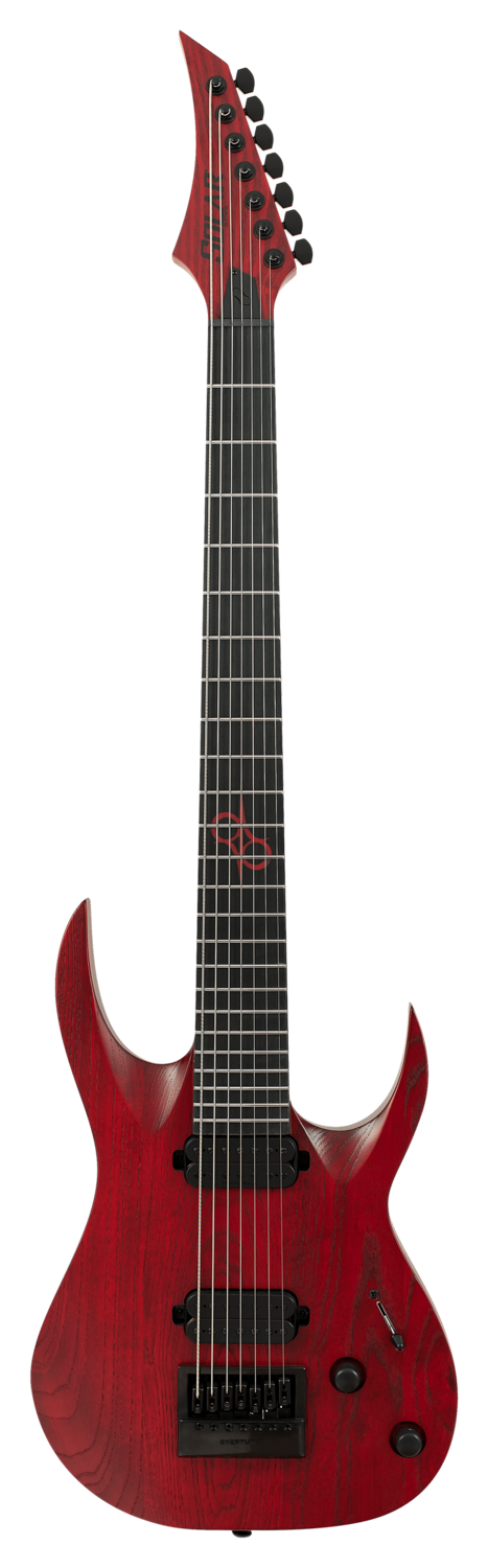 Solar A1.7ROP-29+ 7-String Electric Guitar - Red Open Pore Matte