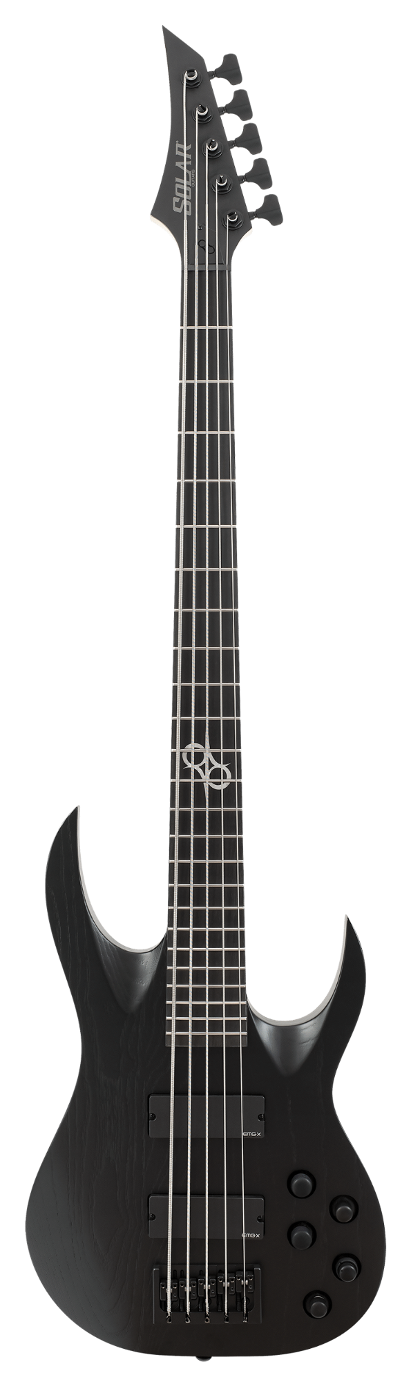 Solar AB1.5BOP 5-String Bass Guitar - Black Open Pore Matte