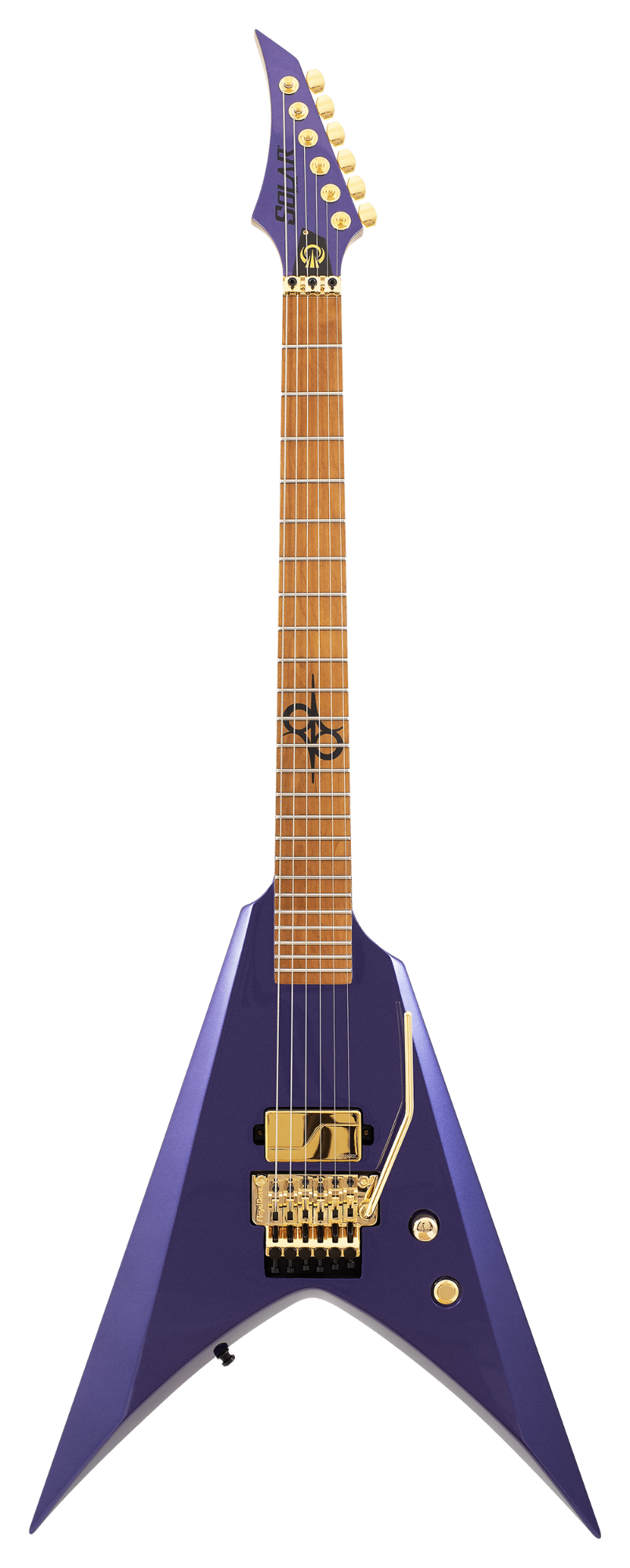 Solar V1.6MP Wolfmaster Electric Guitar - Metallic Purple Gloss