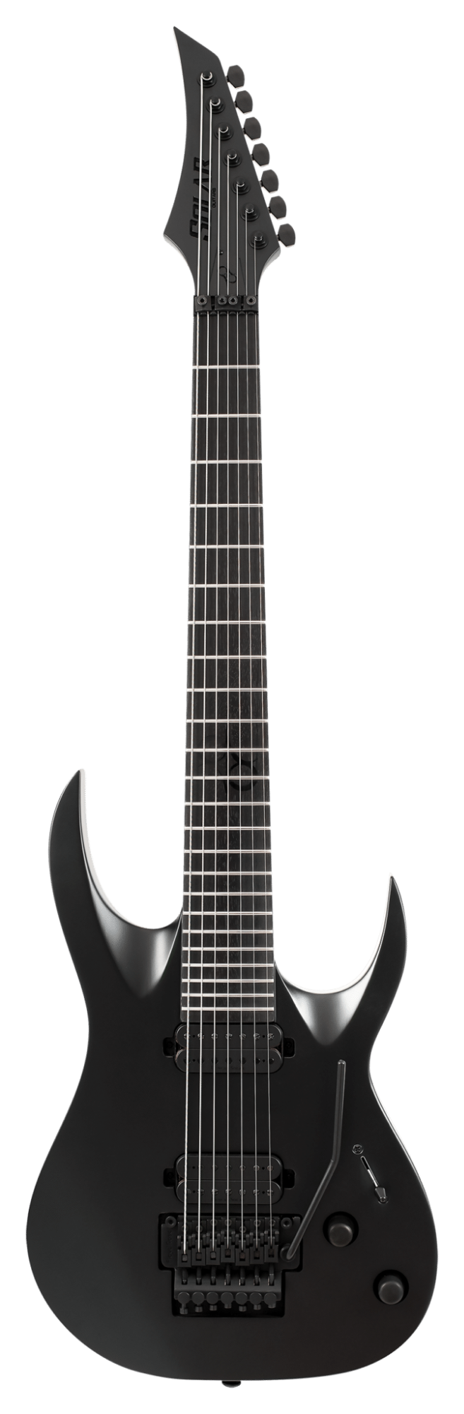 Solar A1.7FR Svart+ 7-String Electric Guitar - Svart Carbon Black Matte