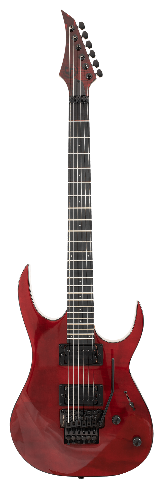 S by Solar SB4.6FRFBR Electric Guitar w/Floyd Rose - Flame Red
