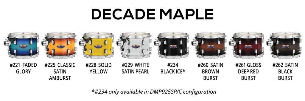 Pearl Decade Maple 3pc 24" Drum Kit - Shell Pack Only - Classic Satin Amburst
