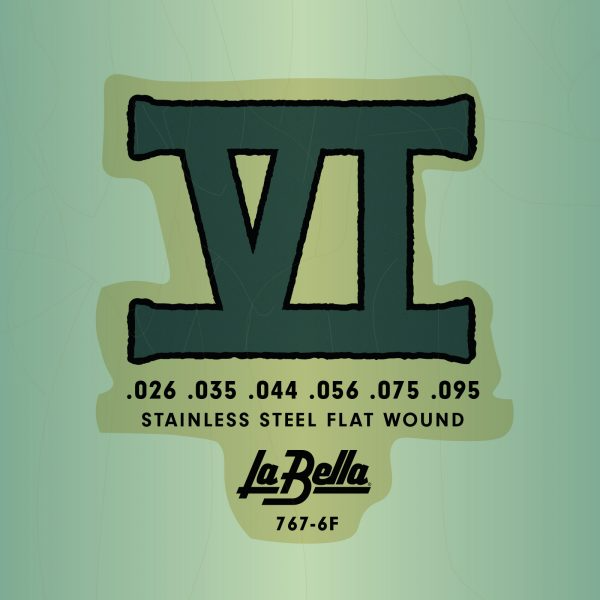 La Bella  767-6F Ss Flatwound 6-String set for Bass VI - 26-95