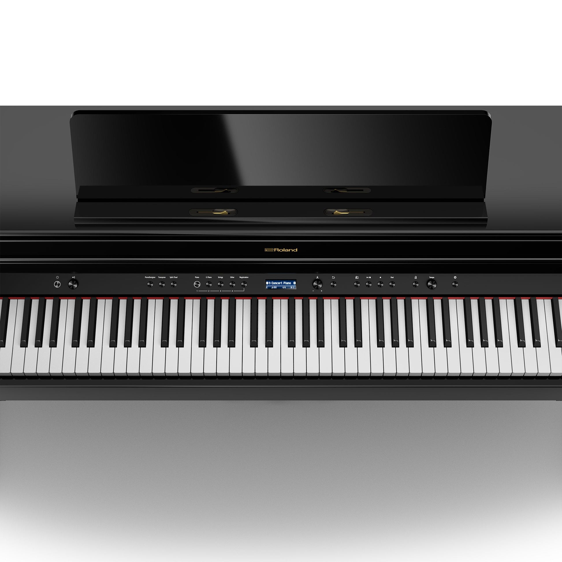 Roland HP704 SuperNatural Digital Piano w/matching bench - Polished Ebony