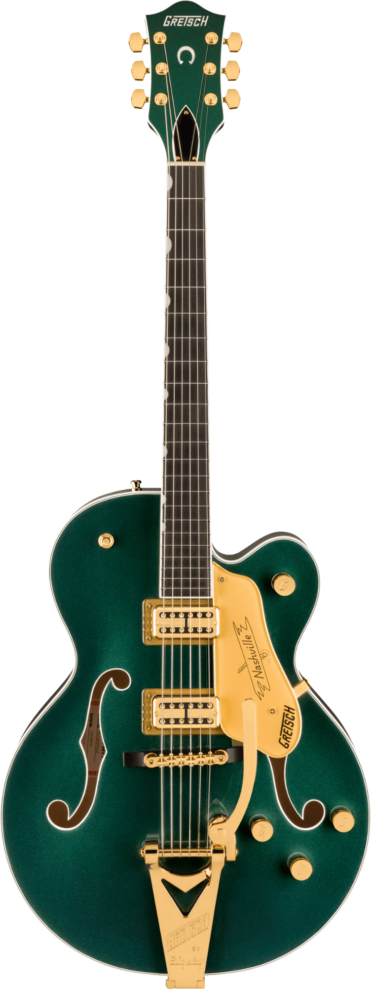 Gretsch Pro Nashville Hollow Body w/String-Thru Bigsby + Gold Hardware - Ebony Fingerboard - Cadillac Green