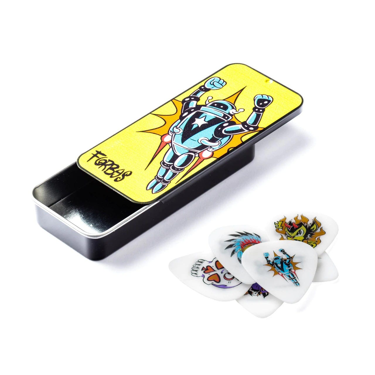 Jim Dunlop Alan Forbes Pick Tin - 6 picks - 0.73mm