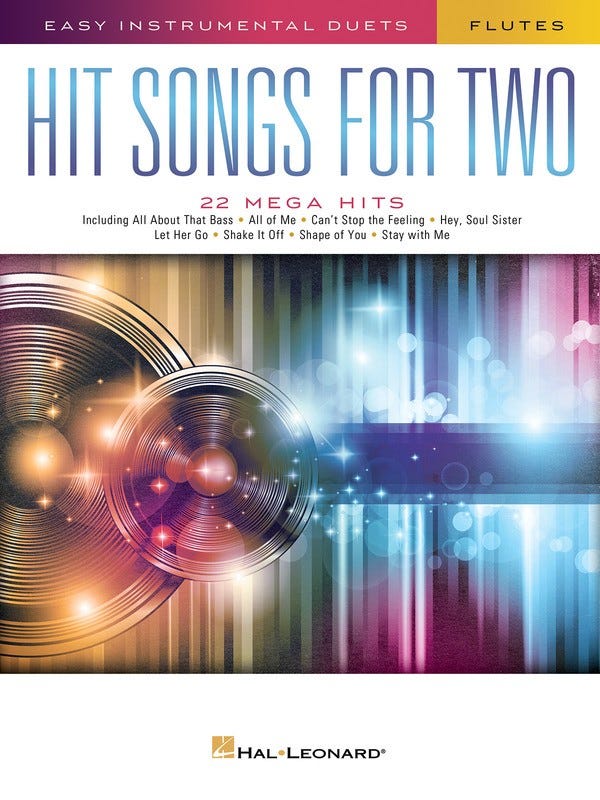 Hit Songs for Two Flutes / (Hal Leonard)