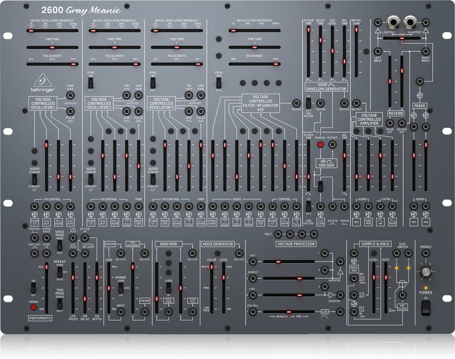 Behringer 2600 Gray Meanie Special Edition Semi-Modular Analog Synthesizer