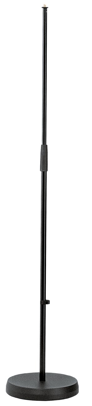 K&M 260B Mic Stand w/Extra Heavy Round Base - Black