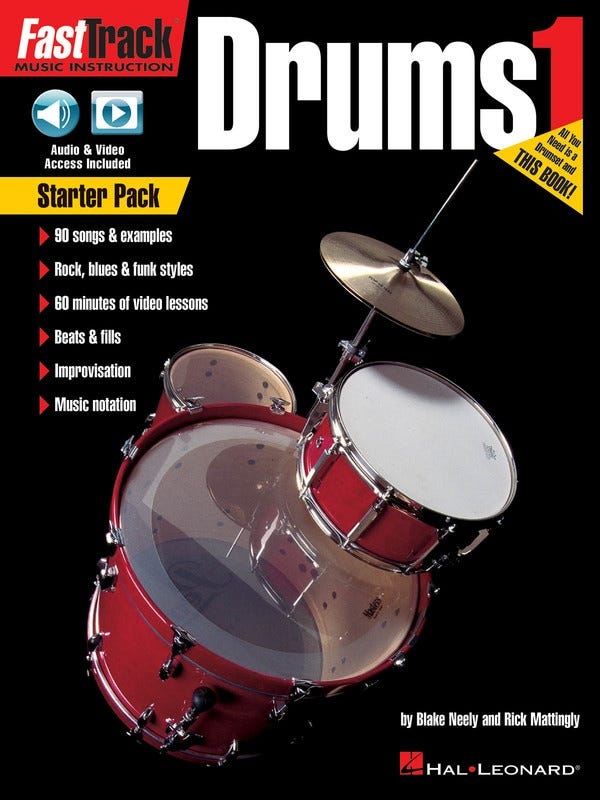 Fasttrack Drums Starter Pack - Book/Online Media / VARIOUS (HAL LEONARD)