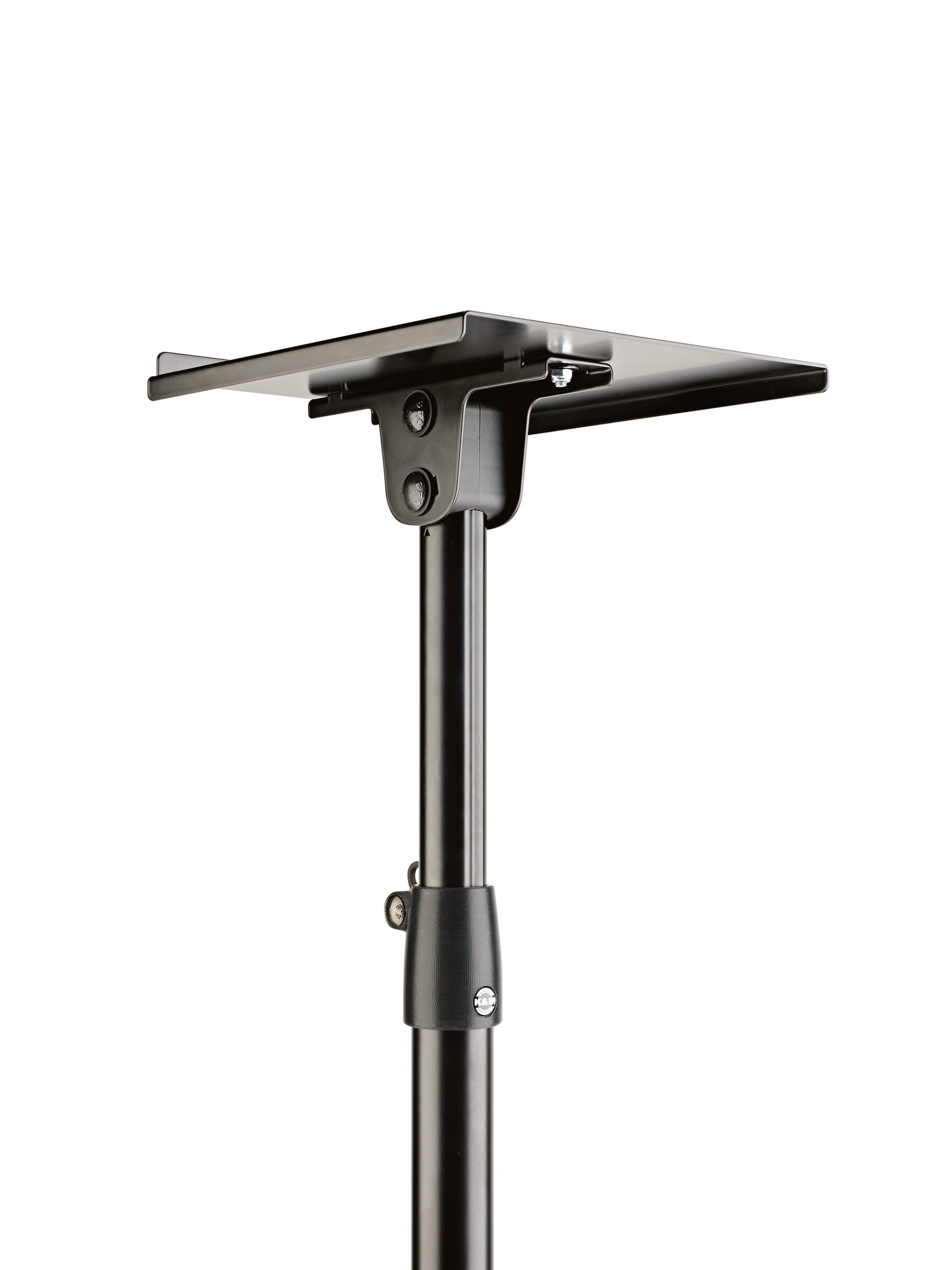 K&M Tripod Base Monitor Stand w/Adjustable Tray (KM 26754) - Single