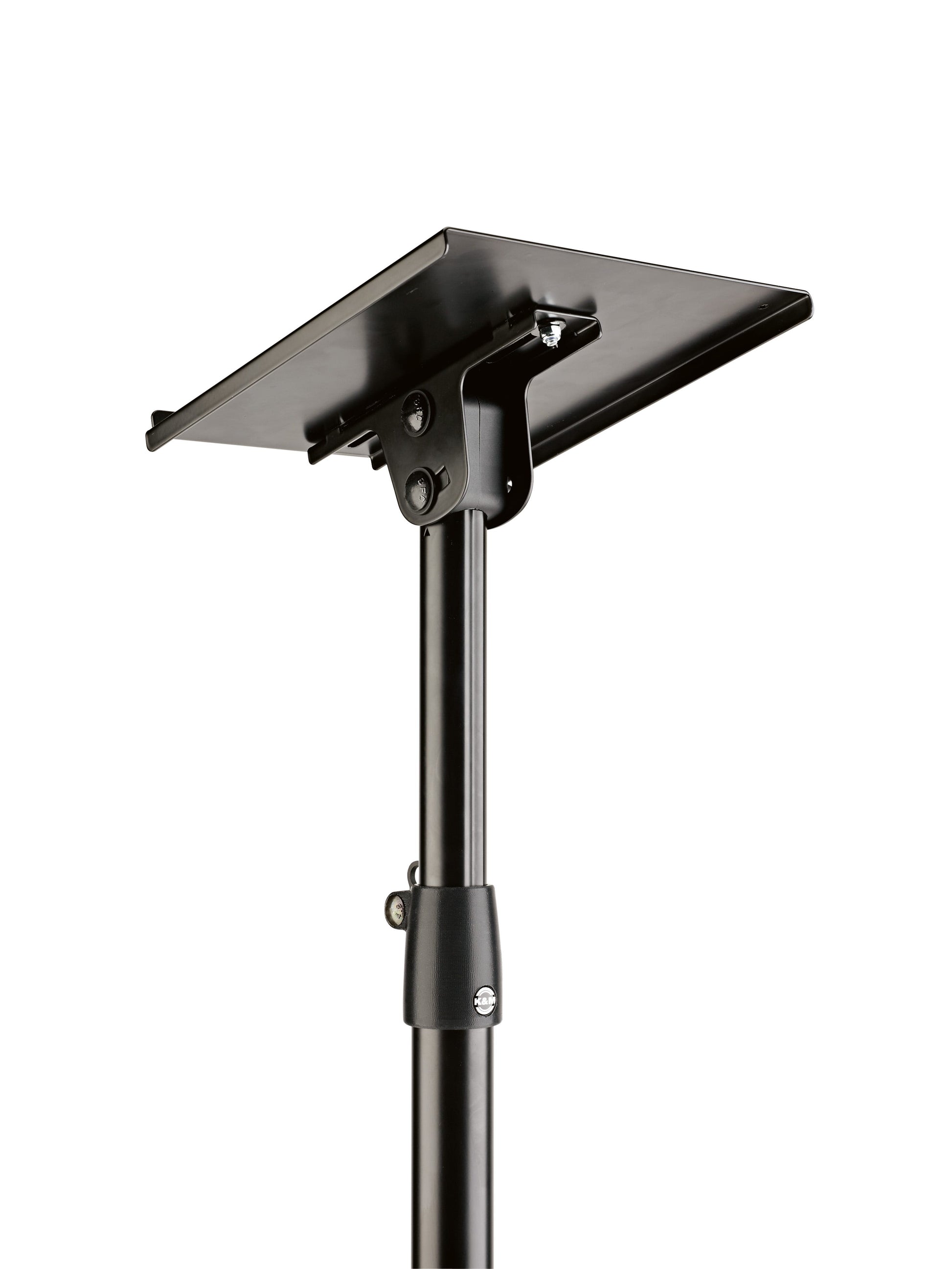 K&M Tripod Base Monitor Stand w/Adjustable Tray (KM 26754) - Single