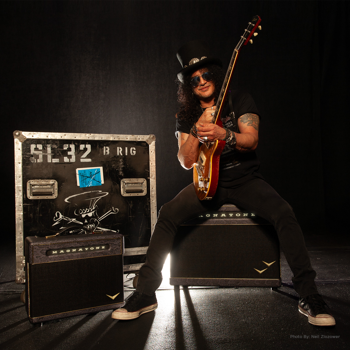 Magnatone Slash Collection SL-100 Guitar Amp Head - Black Croc