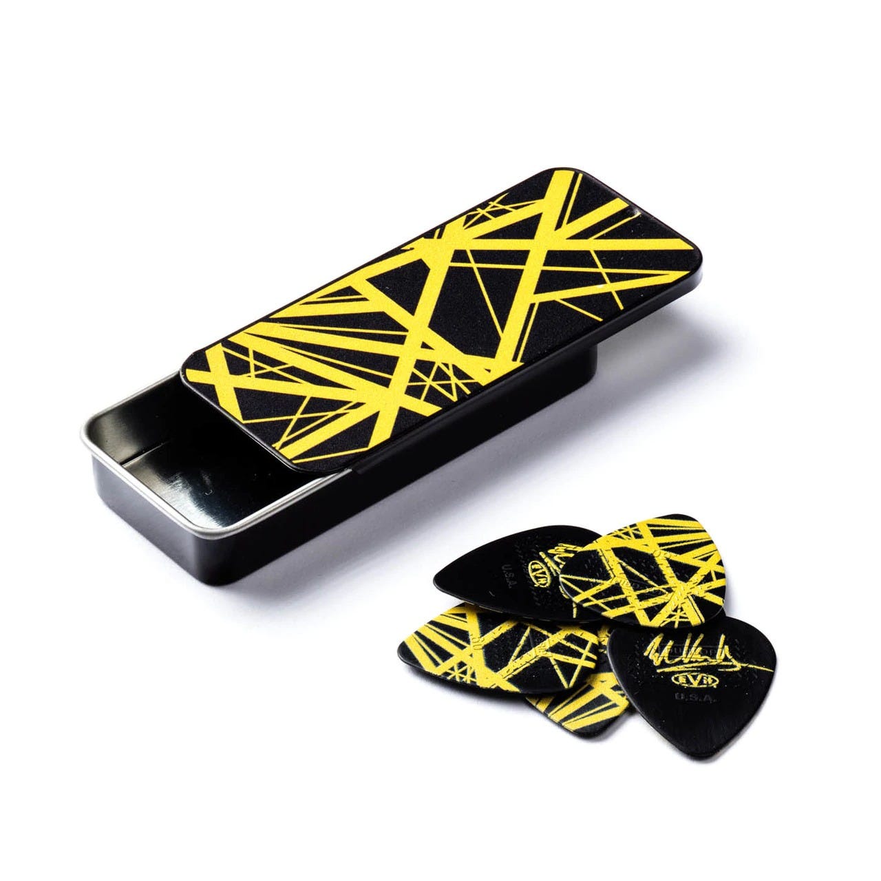 Jim Dunlop EVH Pick Tin - Frankenstein Yellow - 6-Picks