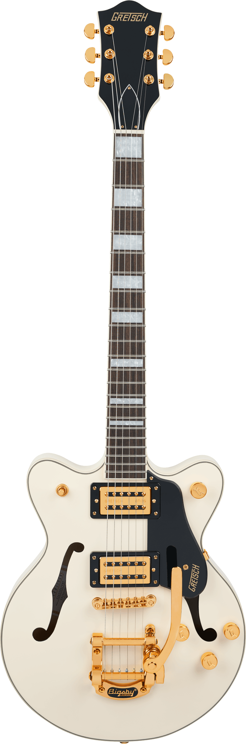 Gretsch G2655TG Streamliner Center Block Jr. Double-Cut with Bigsby LTD - Laurel Fingerboard - Vintage White