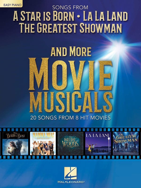 Songs From a Star is Born, La La Land, Greatest Showman and more Movie Musicals (HAL LEONARD)