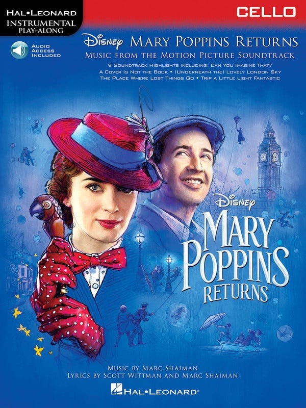Mary Poppins Returns For Cello Bk/Ola