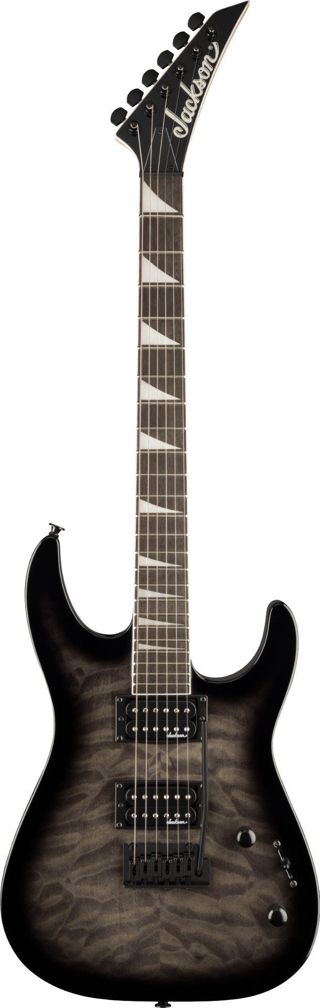 Jackson JS Series Dinky JS20 DKQ 2PT - Amaranth Fingerboard - Transparent Black Burst