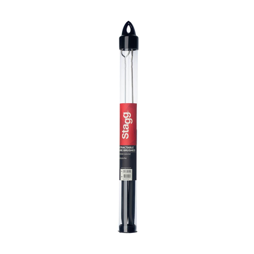 Stagg SBRU20-RM Telescopic Brushes w/Rubber Handle