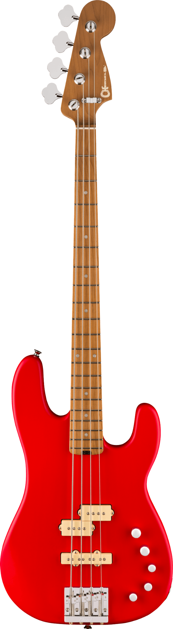 Charvel Pro-Mod San Dimas Bass PJ IV MAH - Satin Ferrari Red RM