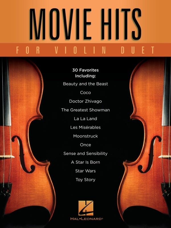 Movie Hits for Violin Duet / Various (Hal Leonard)