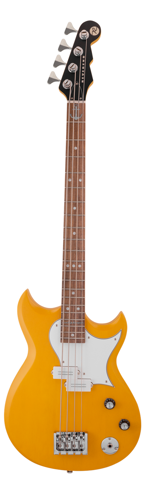 Reverend Mike Watt Wattplower Short-scale 4-String Bass - Satin Yellow PF