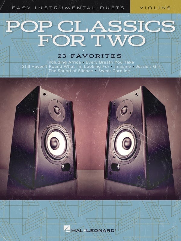 Pop Classics For Two - Violin Easy Instrumental Duets / Various (Hal Leonard)