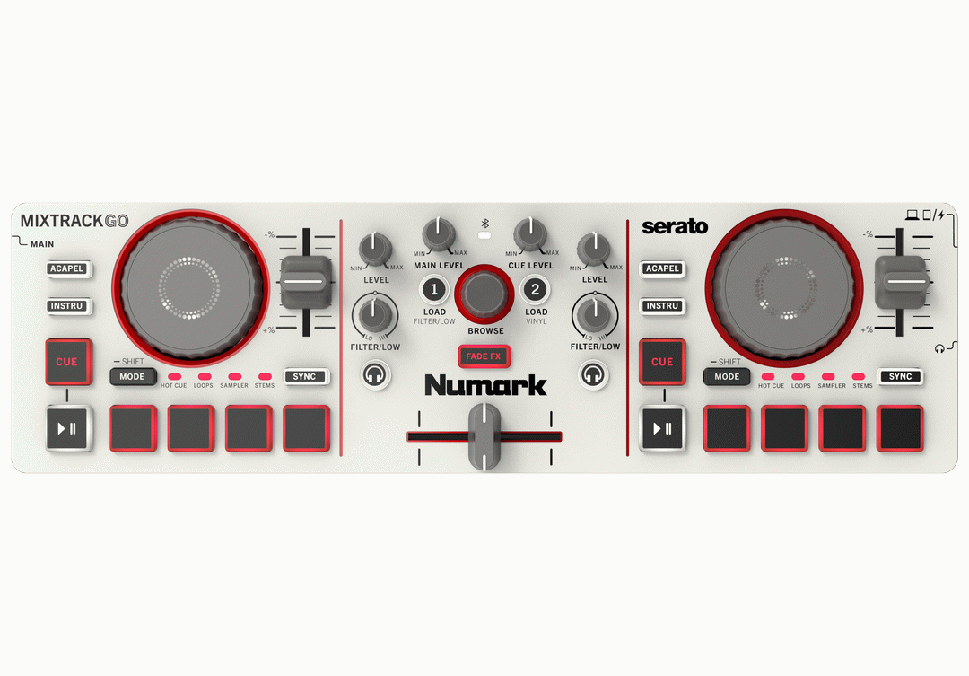 Numark Mixtrack GO Pocket DJ Controller - Cream