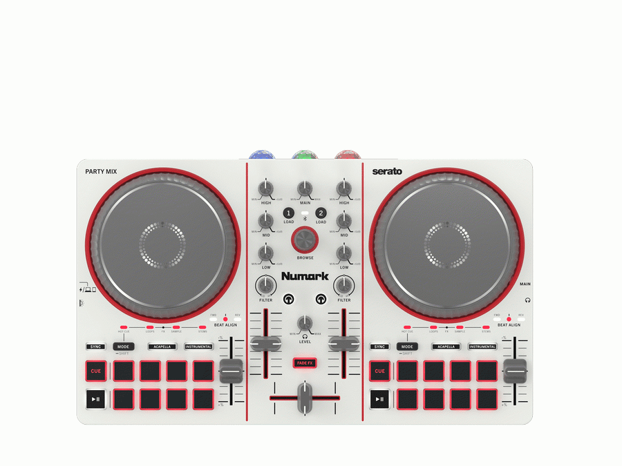 Numark Party Mix III DJ Controller w/Built-in Light Show - Cream