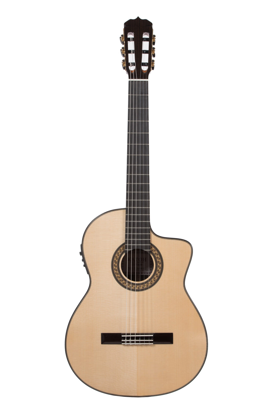 Katoh MADRID-CEQ Classical Guitar w/Cutaway + Pickup + Case