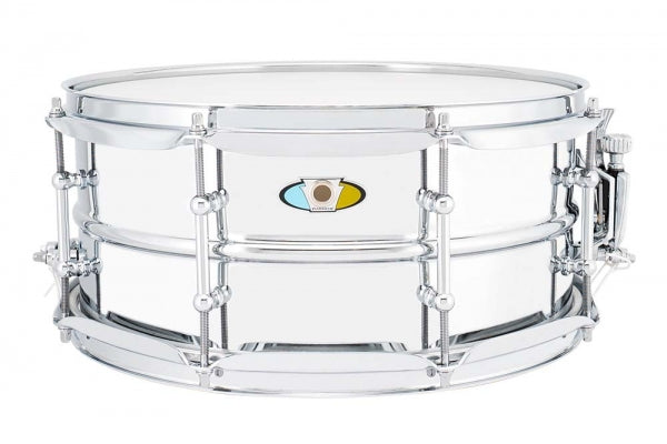 Ludwig Supralite Steel 14x5.5" Snare Drum w/P88i Throw-Off